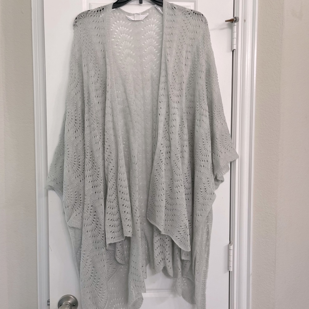 Lauren Conrad Gray Shawl Sweater, one size